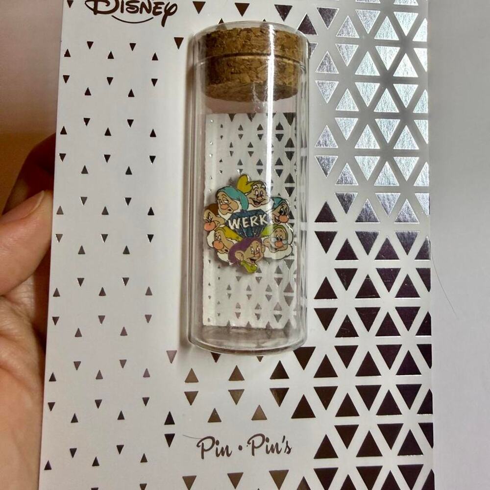 Disney Seven Dwarves Pin in a glass bottle